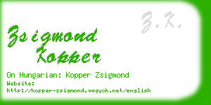 zsigmond kopper business card